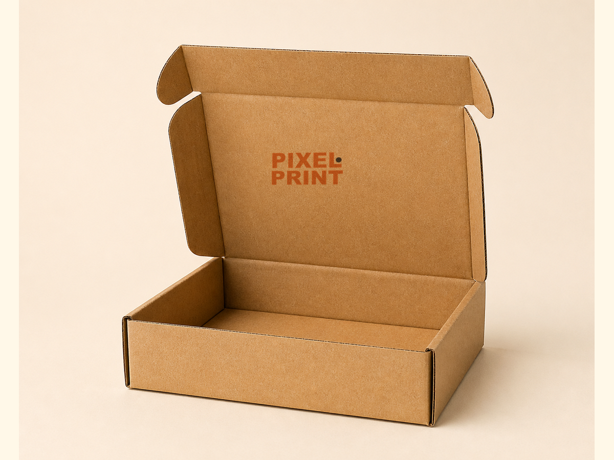 3-color richer print open mailer kraft box